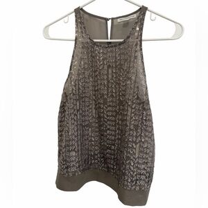 American Eagle Outfitters Gray Patterned Blouse